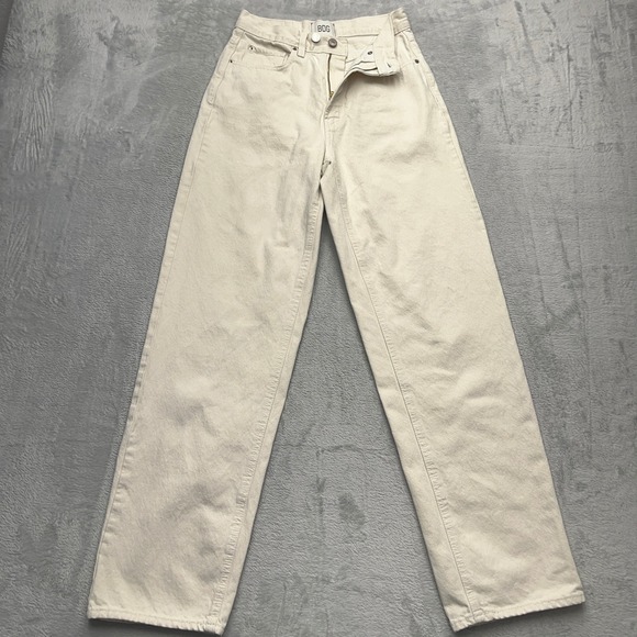 BDG Denim - BDG High Rise Baggy Cream Denim Jeans Women's Size 26